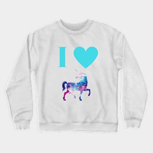 I ❤️ Unicorns (for little sister) Crewneck Sweatshirt